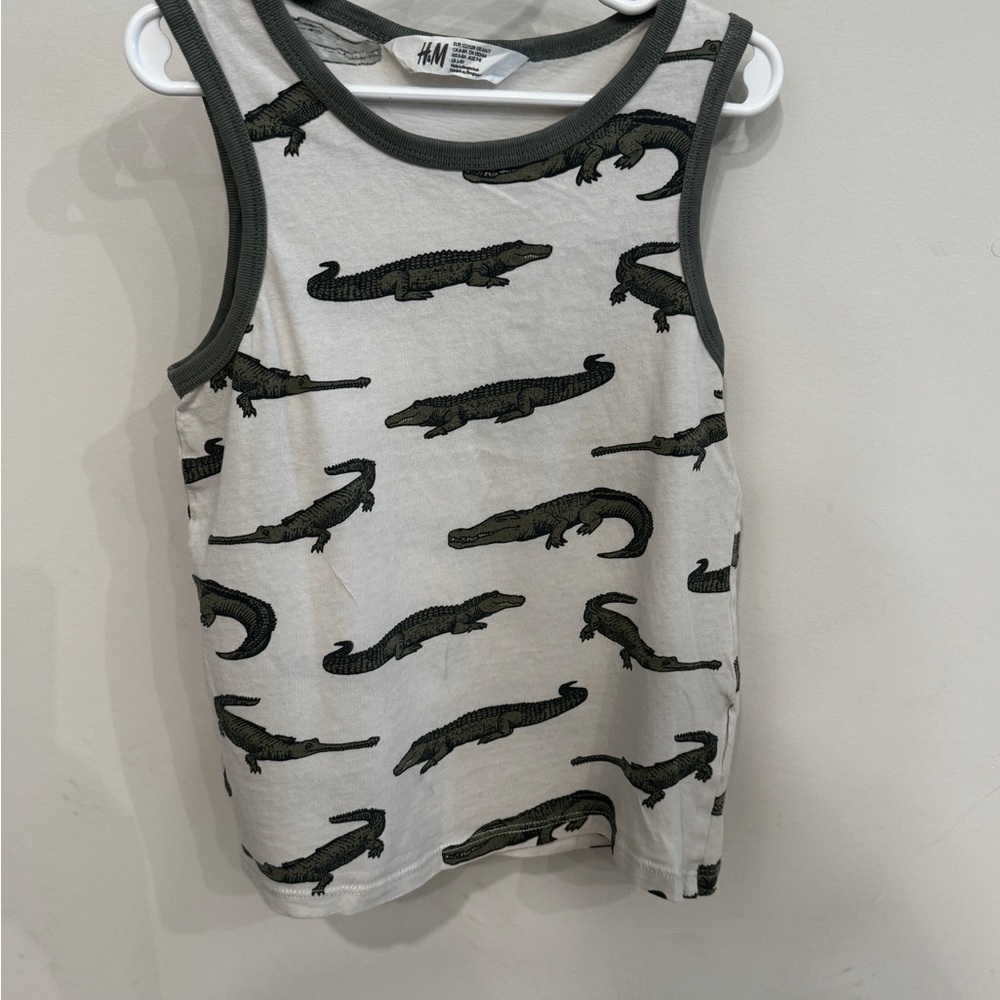 H&M Alligator Patterned Sleeveless Top